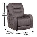 Power Lift Recliner Chair with Zoned Heat and Adjustable Headrest, dimensions