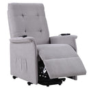 Power Lift Chair Recliner with Adjustable Massage, Light Gray