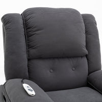 Gray Power Lift Chair Closeup of headrest
