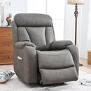 Dark Gray Power Lift Chair Front Profile with Footrest Extended