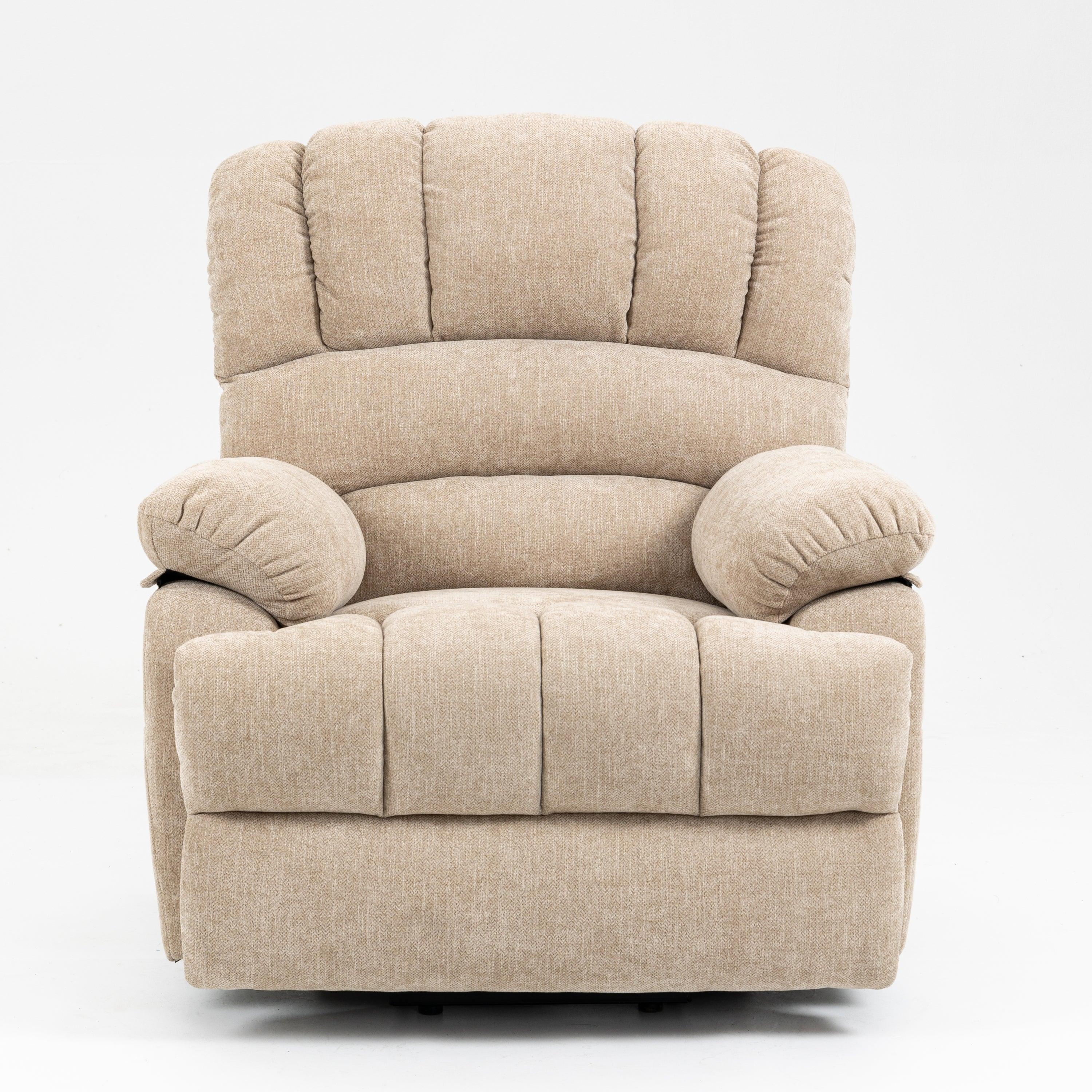 Large Power Lift Recliner Chair with Heat and Massage, seated front view