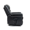 Genuine Leather Power Lift Recliner Chair with Heat, Massage and Infinite Positioning, side view seated