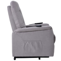 Power Lift Chair Recliner with Adjustable Massage, Light Gray