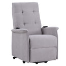 Power Lift Chair Recliner with Adjustable Massage, Light Gray