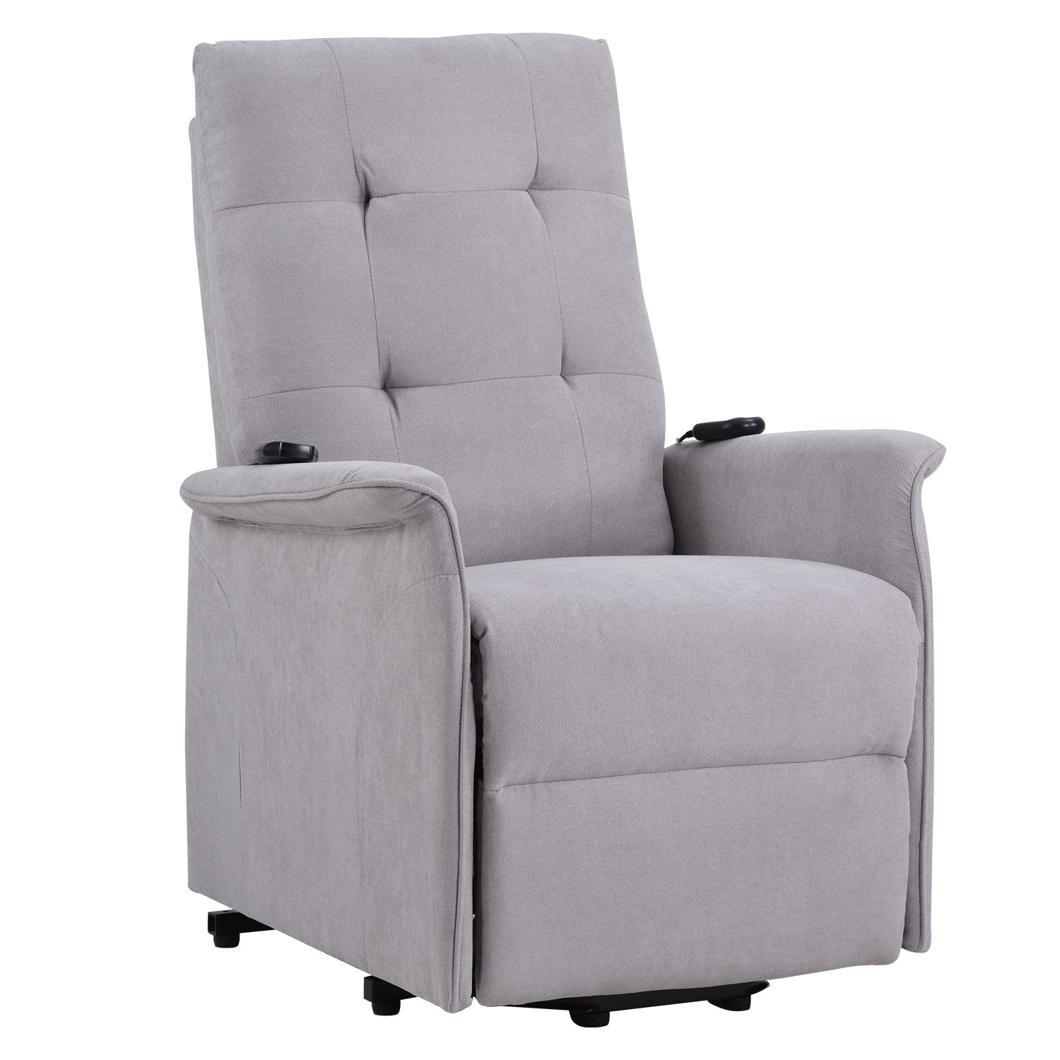 Power Lift Chair Recliner with Adjustable Massage, Light Gray