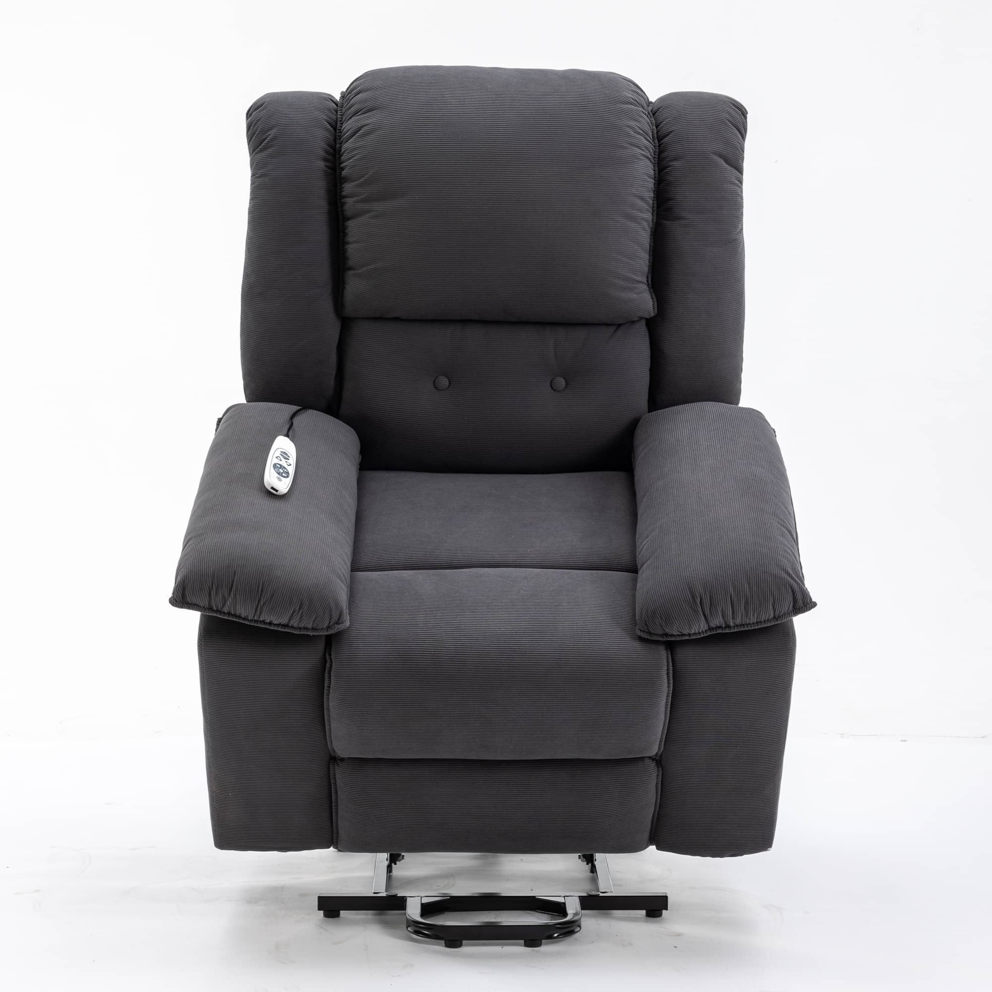 Gray Power Lift Chair Recliner, lifted