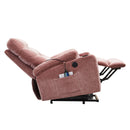 Rose Power Lift Chair Right Profile with Headrest and Footrest Extended