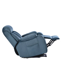 Lift Chair Recliner with Australia Cashmere Fabric, side view reclined