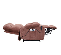 Rose Power Lift Chair Right Profile with Headrest and Footrest Fully Extended