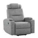 Modern Power Lift Recliner Chair, Light Gray