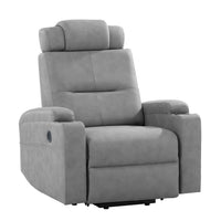 Modern Power Lift Recliner Chair, Light Gray