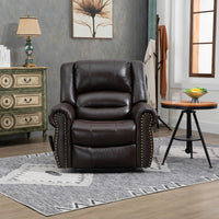 Genuine Leather Power Lift Recliner, seated