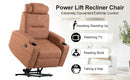 Orange Power Lift Chair Front Profile with Lift Extended Features and Benefits