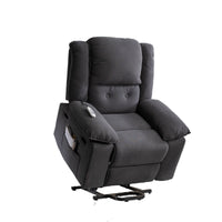 Gray Power Lift Chair Recliner, lifted