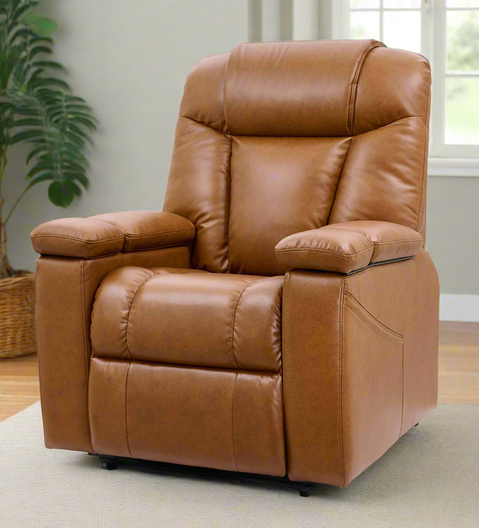 Rhodes Lift Chair Recliner, angled, Sparrow color