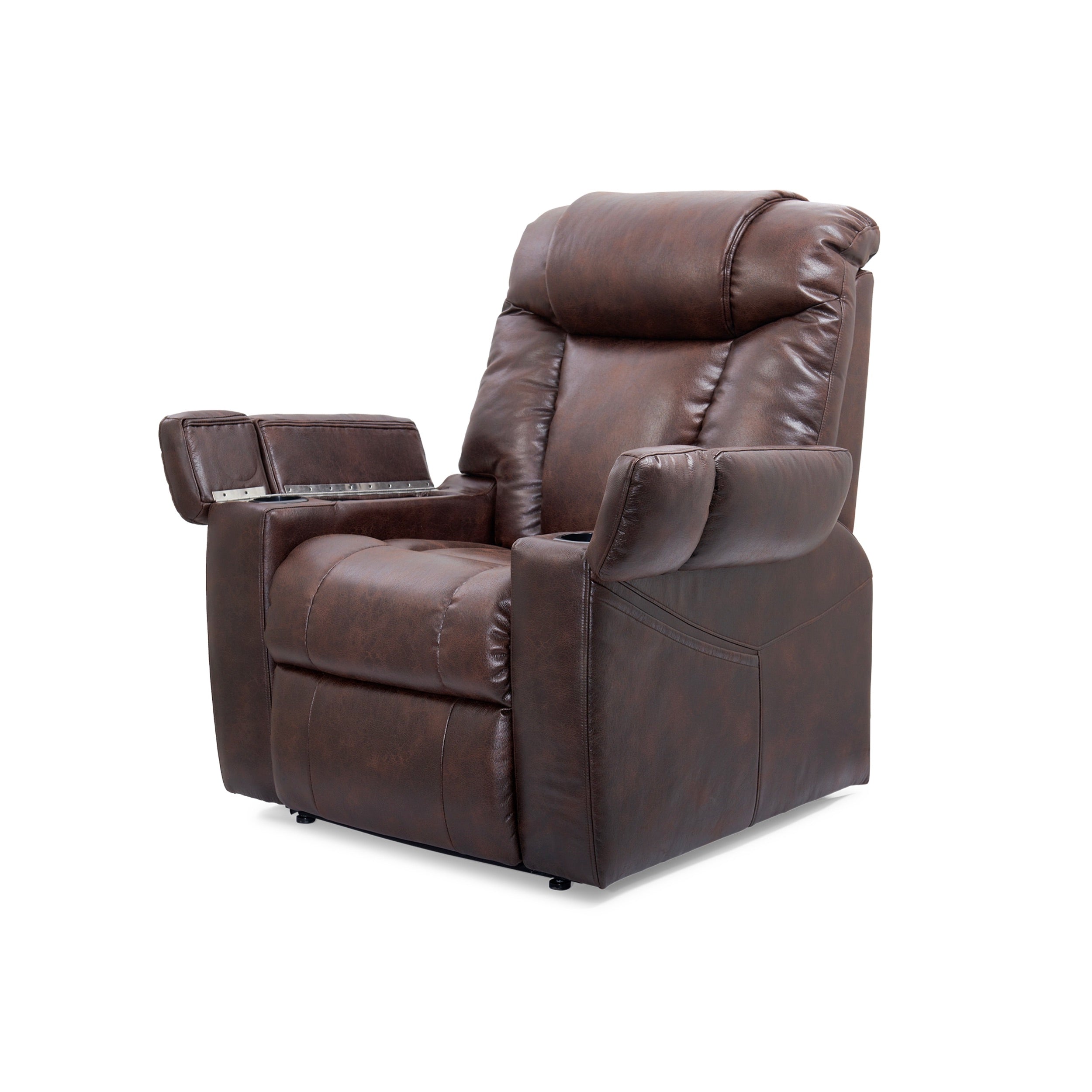 Rhodes Lift Chair Recliner with Heatwave Technology, storage spaces in arms