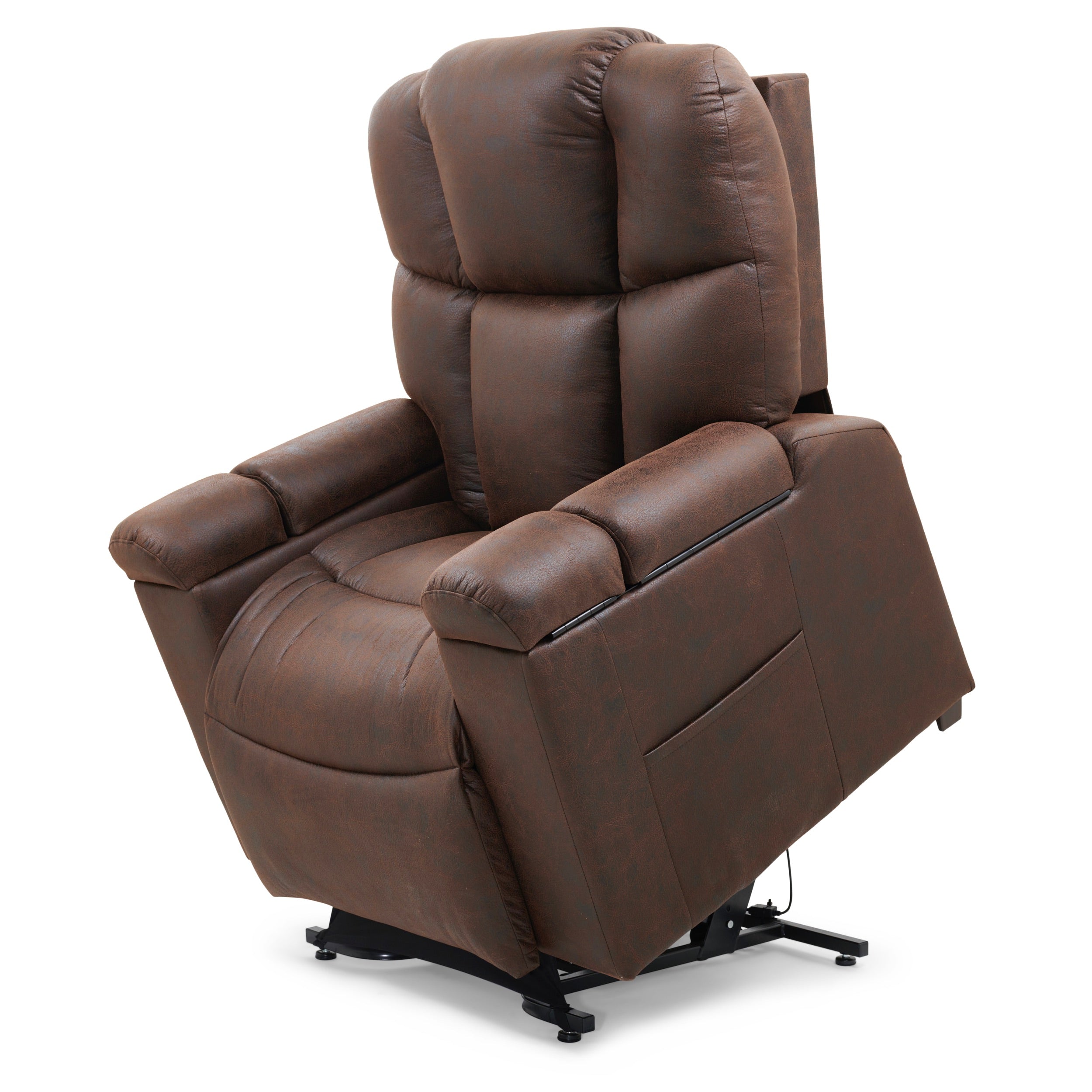 Rigel Power Lift Chair Recliner with Heatwave Technology, lifted bourbon fabric