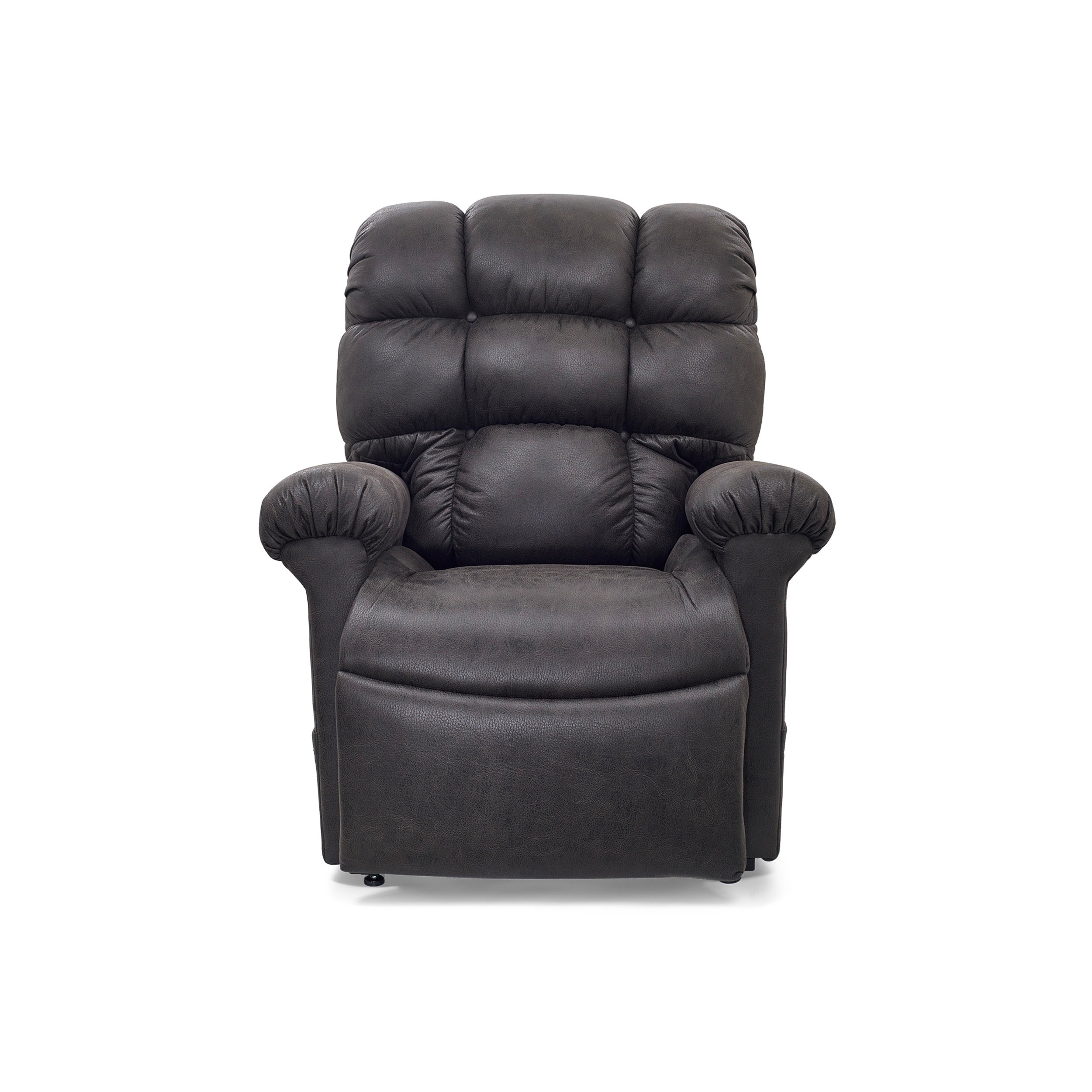 Vega Lift Chair Recliner, smoke color seated, front view