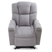 Front view of Rigel power lift chair recliner, anchor color
