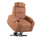 Orange Power Lift Chair Front Side Profile with Lift Extended