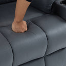Blue Power Lift Recliner Chair with Vibration Massage and Lumbar Heat, cushion seat