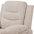 Beige Power Lift Chair Front Profile Headrest Closeup
