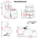 Light Gray Power Lift Chair Measurements