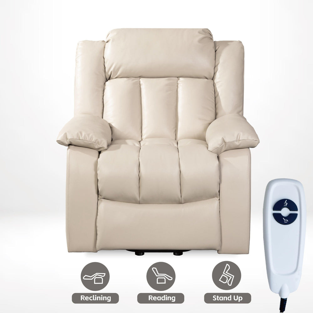 Wide Power Lift Chair Recliner, Beige