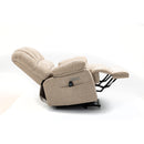 Large Power Lift Recliner Chair with Heat and Massage, reclined, side view