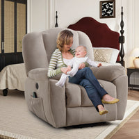 Infinite Position Power Lift Recliner with Heat and Massage, Beige, works well in any space