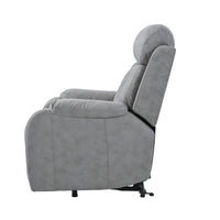 Light Gray Power Lift Chair Left Side Profile