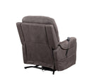 Power Lift Recliner Chair with Zoned Heat and Adjustable Headrest, seated back angle view