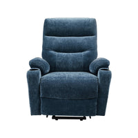 Blue Power Lift Chair Front Profile