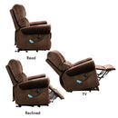 Ultra-Wide Power Lift Recliner with Heat and Massage Therapy, positions side view