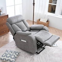 Power Lift Recliner Chair, Light Gray