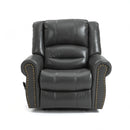 Grey Power Lift Recliner Chair with Heat, Massage, and Infinite Positioning, seated front view