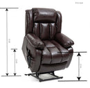 Brown Power Lift Recliner Chair, measurements when lifted