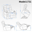 Blue Power Lift Recliner Chair with Vibration Massage and Lumbar Heat - My Lift Chair
