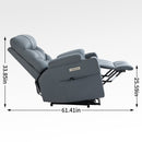 Blue Power Lift Recliner Chair with Vibration Massage and Lumbar Heat - My Lift Chair