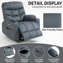 Blue Power Lift Recliner Chair with Vibration Massage and Lumbar Heat - My Lift Chair