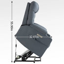 Blue Power Lift Recliner Chair with Vibration Massage and Lumbar Heat - My Lift Chair
