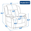 Brown Chenille Power Lift Recliner Chair, Heavy Duty Motion Mechanism with 8 - Point Vibration Massage and Lumbar Heating, USB and Type - C Ports, Stainless Steel Cup Holders - My Lift Chair