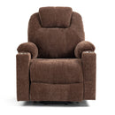 Brown Chenille Power Lift Recliner Chair, with Vibration Massage and Lumbar Heat - My Lift Chair