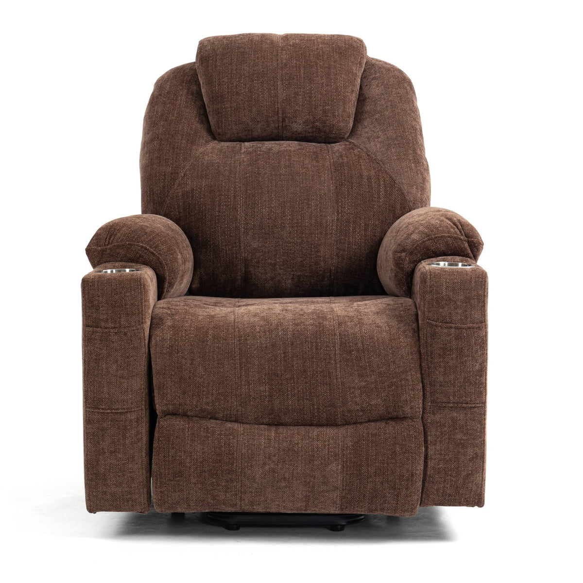 Brown Chenille Power Lift Recliner Chair, with Vibration Massage and Lumbar Heat - My Lift Chair