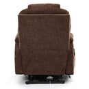 Brown Chenille Power Lift Recliner Chair, with Vibration Massage and Lumbar Heat - My Lift Chair