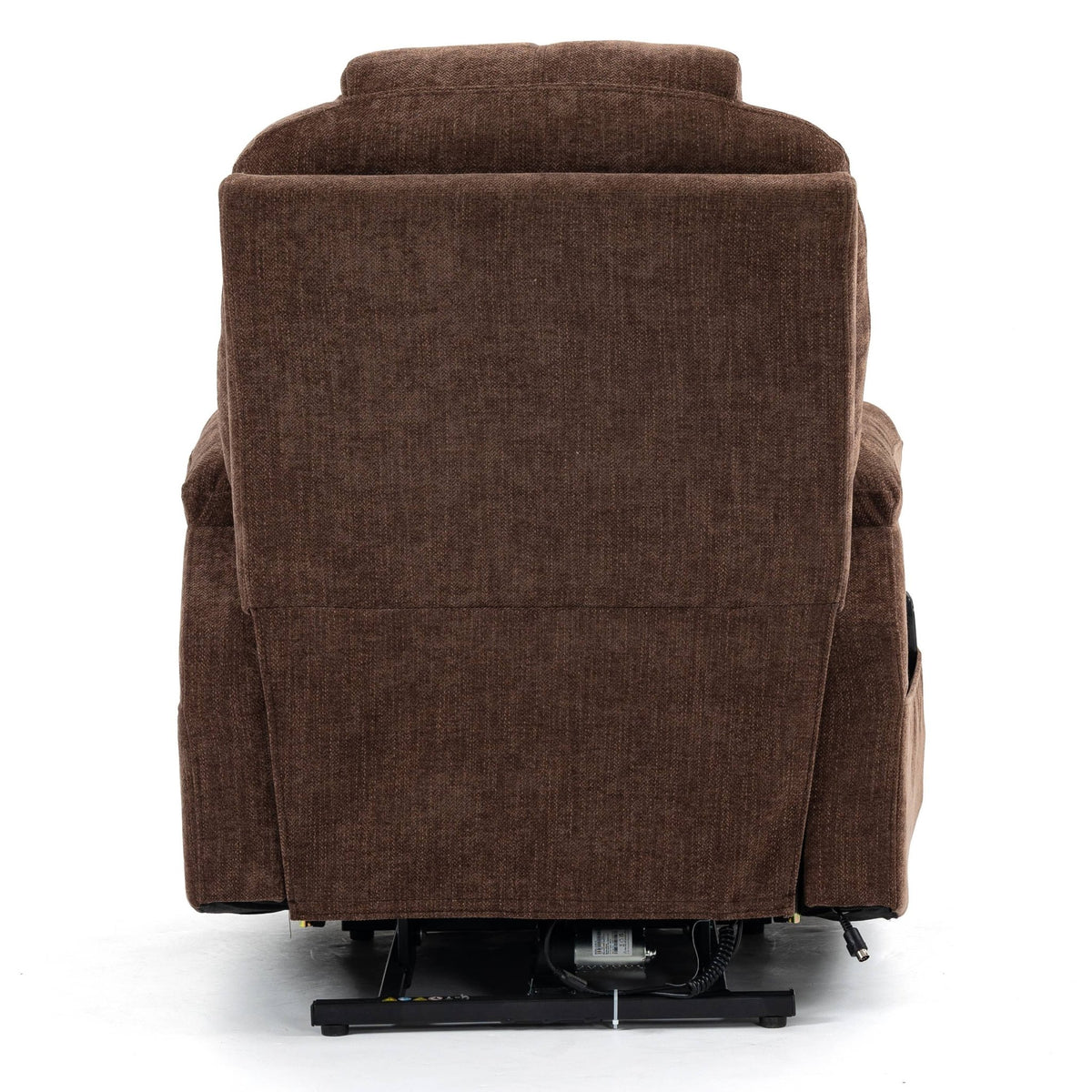 Brown Chenille Power Lift Recliner Chair, with Vibration Massage and Lumbar Heat - My Lift Chair