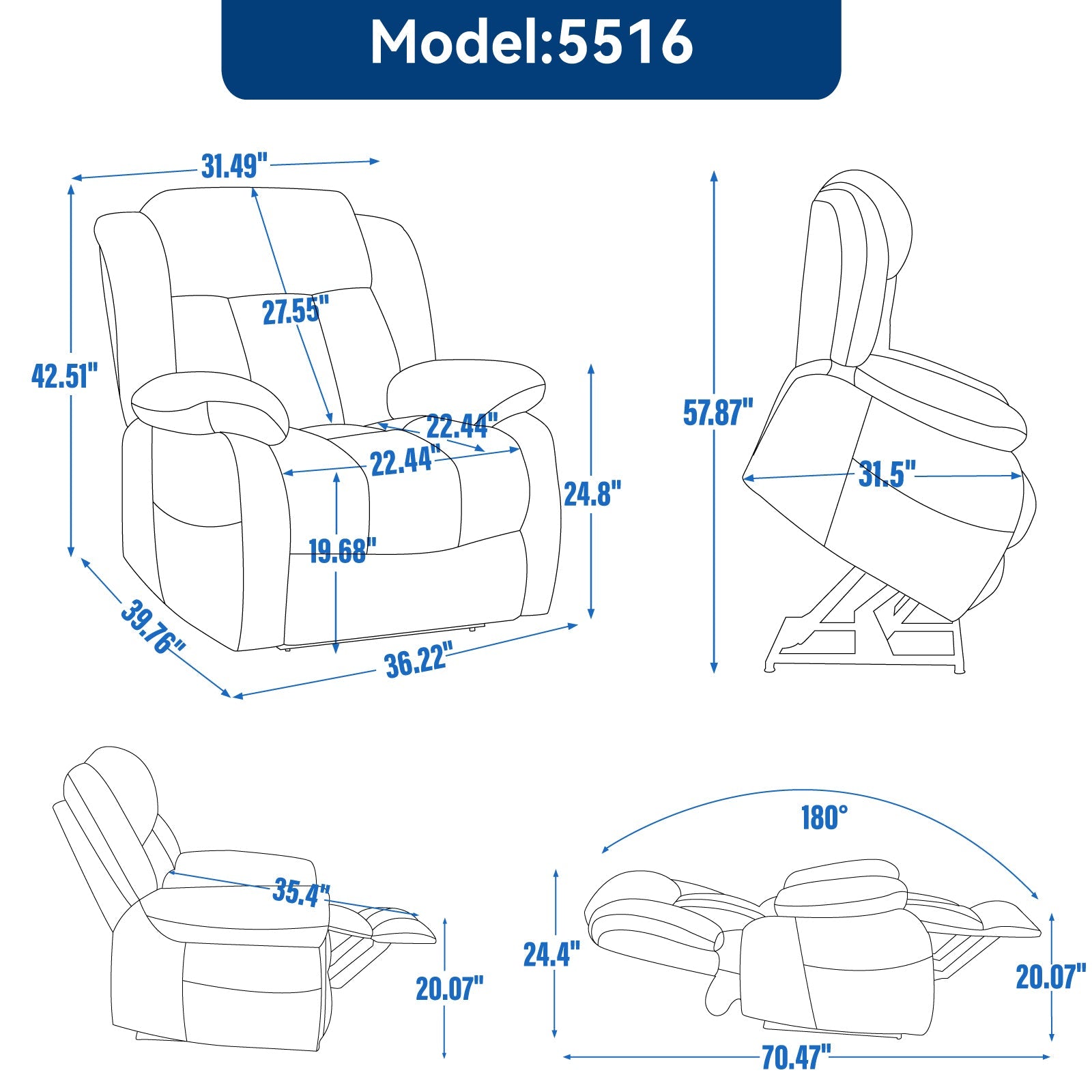 Brown Dual Motor Infinite Position Electric Medium size Power Lift Recliner Chair with 8 - Point Vibration Massage and Lumbar Heating - My Lift Chair