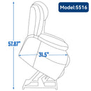 Brown Dual Motor Infinite Position Electric Medium size Power Lift Recliner Chair with 8 - Point Vibration Massage and Lumbar Heating - My Lift Chair