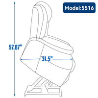 Brown Dual Motor Infinite Position Electric Medium size Power Lift Recliner Chair with 8 - Point Vibration Massage and Lumbar Heating - My Lift Chair
