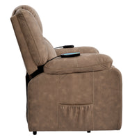 Brown Power Lift Chair Right Side Profile